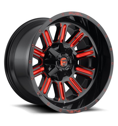 Hardline D621 Fuel Off-Road Gloss Black w/ Candy Red