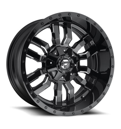 Sledge D595 Fuel Off-Road Gloss Black & Milled