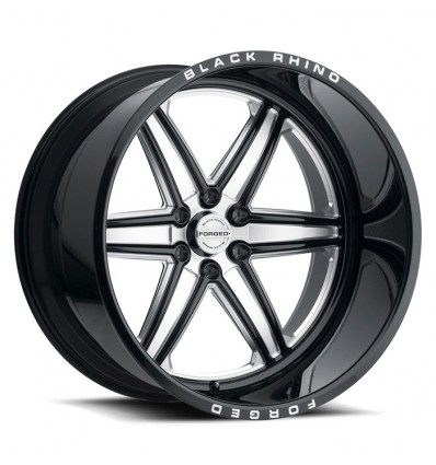 Marauder Forged Black Rhino GLOSS BLACK W/ MILLED SPOKES