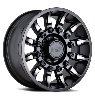 Mission Black Rhino MATTE BLACK W/ MACHINED TINTED SPOKES (9")