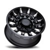 Mission Black Rhino MATTE BLACK W/ MACHINED TINTED SPOKES (9")