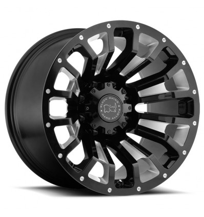 Pinatubo Black Rhino GLOSS BLACK W/MILLED INSIDE WINDOW (12")