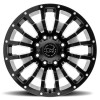 Pinatubo Black Rhino GLOSS BLACK W/MILLED INSIDE WINDOW (12")