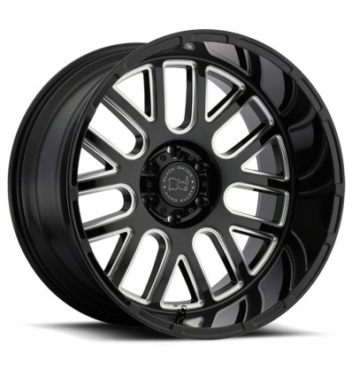 Pismo Black Rhino GLOSS BLACK W/MILLED SPOKES (12")