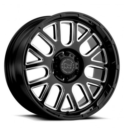 Pismo Black Rhino GLOSS BLACK W/MILLED SPOKES (9.5")