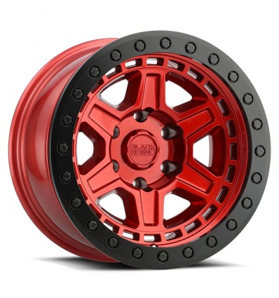 Reno Beadlock Black Rhino CANDY RED WITH BLACK RING AND BLACK BOLTS