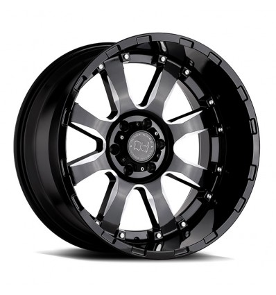 Sierra Black Rhino GLOSS BLACK WITH MILLED SPOKES (11.5")