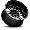 Sierra Black Rhino GLOSS BLACK WITH MILLED SPOKES (11.5")