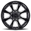 Sierra Black Rhino GLOSS BLACK WITH MILLED SPOKES (10")