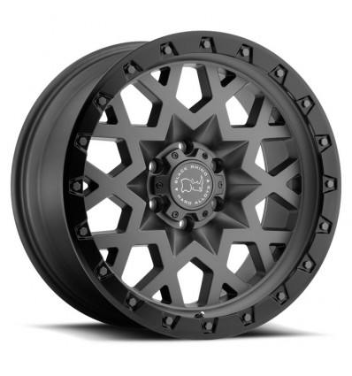 Sprocket Black Rhino MATTE GUNMETAL W/BLACK LIP EDGE