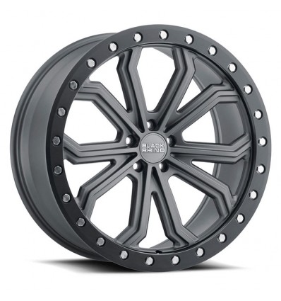 Trabuco Black Rhino MATTE GUNMETAL WITH BLACK LIP EDGE AND SILVER BOLTS