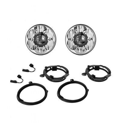 KC HiLiTES Gravity LED Pro Headlights for 2020-2024 GLADIATOR, 2018-2024 WRANGLER ,JK 07-17