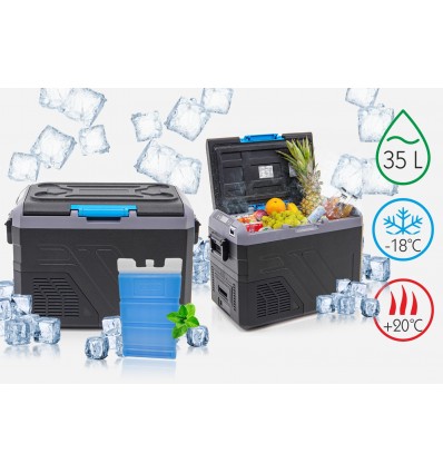 COMPRESSOR PORTABLE TOURIST REFRIGERATOR-FREEZER IK-15-35L 35L UP TO -20°C 12-24V DISPLAY + FREE