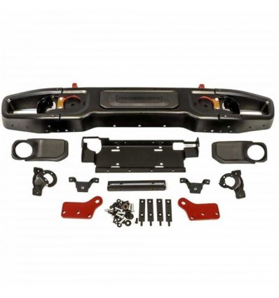 Front steel bumper straight with winch plate OFD