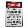 Tresspassers Will Be Shot Again Sign SPSNTW