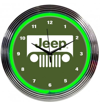 Jeep® Logo Neon Clock 8JEEPG