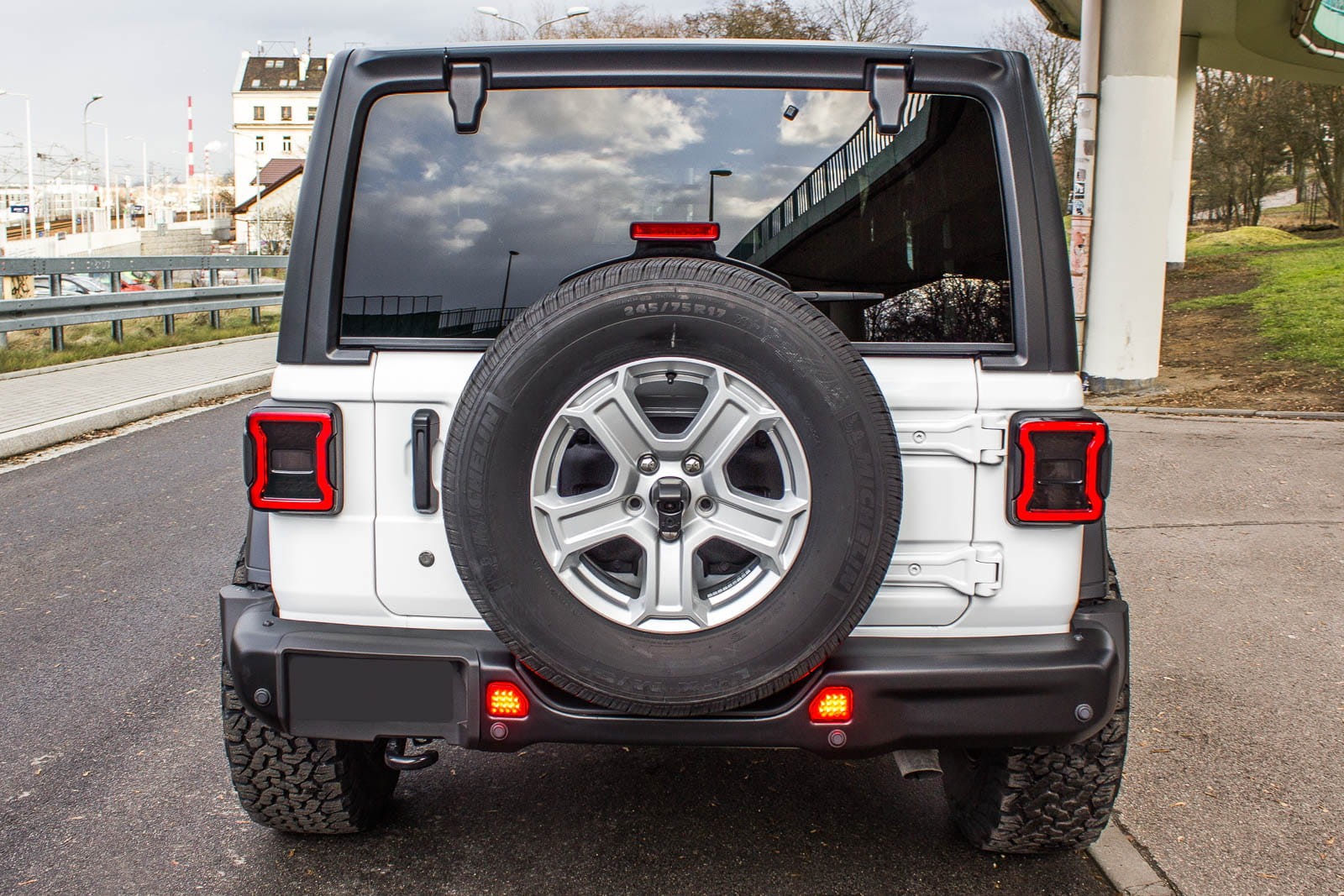 JEEP WRANGLER JL / JLU 2018+ ΠΙΣΩ ΠΡΟΦΥΛΑΚΤΗΡΑΣ STEEL RUBICON PDC